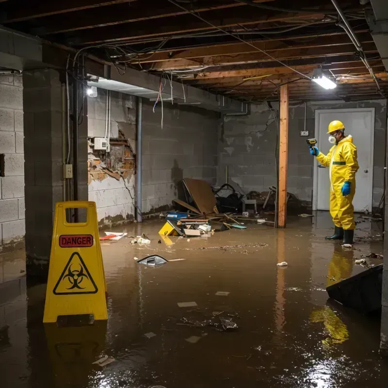 Flooded Basement Electrical Hazard in Heflin, AL Property